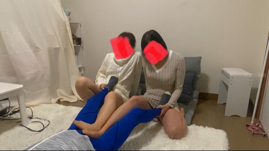 ＜痴女＞ 俺が2人から“電気アンマ磔の刑”を受けることに 【高画質】