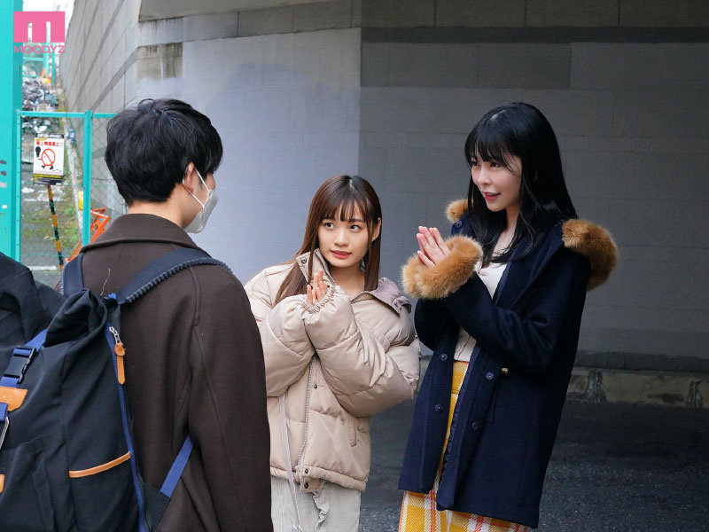 【痴女】 童貞を探し出して逆ナンパ筆おろしハーレム逆3P 森日向子 花...