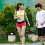 【痴女】 ぴったりウェアのチクポチ巨乳で男を誘惑する逆ナン痴ジョギング 五日市芽依 ＜FANZA＞