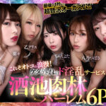 【痴女】 【VR】これぞオトコの浪漫！ケタ外れのド淫乱サービス！！酒池肉林ハーレム6P 乙アリス 八乃つばさ ちゃんよた 蘭々 目黒ひな実 ＜FANZA＞