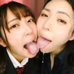 【痴女】 白濁痰唾汁吐き顔面舐めレズ ＜FANZA＞