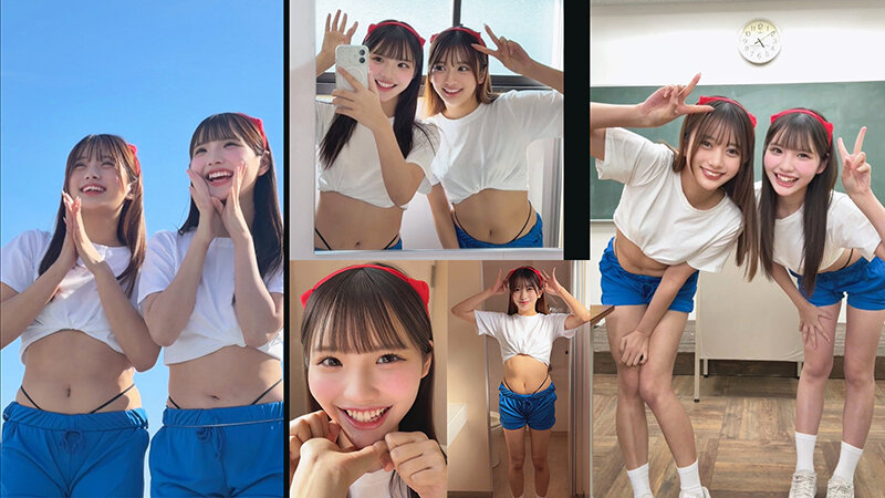 【痴女】 体育祭W痴女ハーレム 開放的なイケイケ美少女2人に挟み撃ちで...
