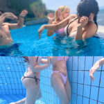 【痴女】 【夏に輝く美尻っ娘×2と酒浴び暴走乱パ】プール旅行を楽しむ童顔キュートな金髪ギャル＆黒髪痴女と3P中出しパーティー開催☆親友だから酒漬けチ●ポも仲良くシェア♪互いの体でオナり合うほど友情深い2人の穴をヌルぐちゃローテハメ食らい！！気づけば8月終盤…夏最後の… ＜FANZA＞