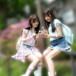 【痴女】 ラブホに連れ込みおじチ●ポいじめ♪小悪魔ロ●痴女っ娘のぷにぷにW生尻サンドイッチ「二人でぎゅうぎゅうに挟んで搾り取ってあげるね♪」 泉ももか 北岡果林 ＜FANZA＞